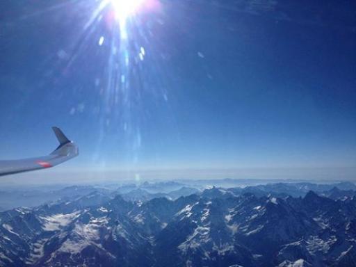 38  Enjoying the view at 6000m above the Alps